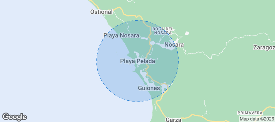 Playa Pelada Airbnb map